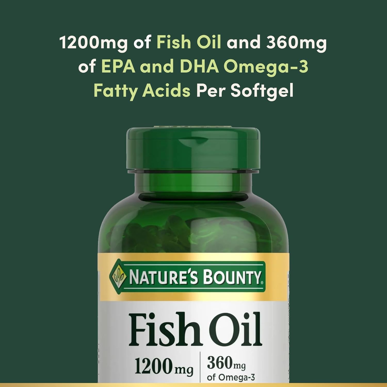 Fish Oil by , Dietary Supplement, Omega-3, Supports Heart Health, 1200 Mg, 200 Rapid Release Softgels